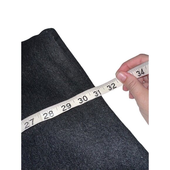 H & M Women’s Wool Blend Zip Coat Jacket Sz 8 Black Satin Sleeves Classic - Picture 7 of 7